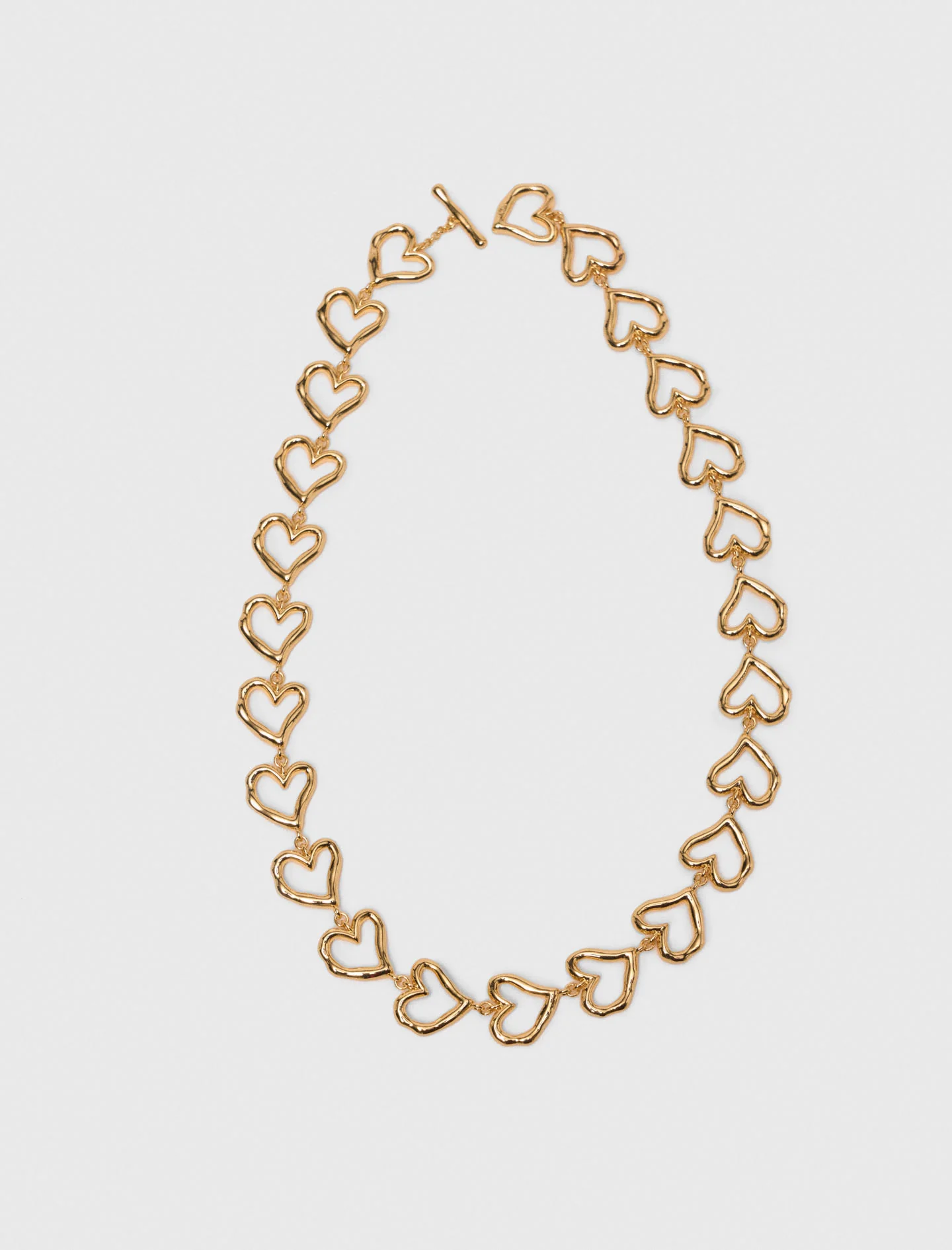 Gold-plated heart necklace Light Gold - Image 5
