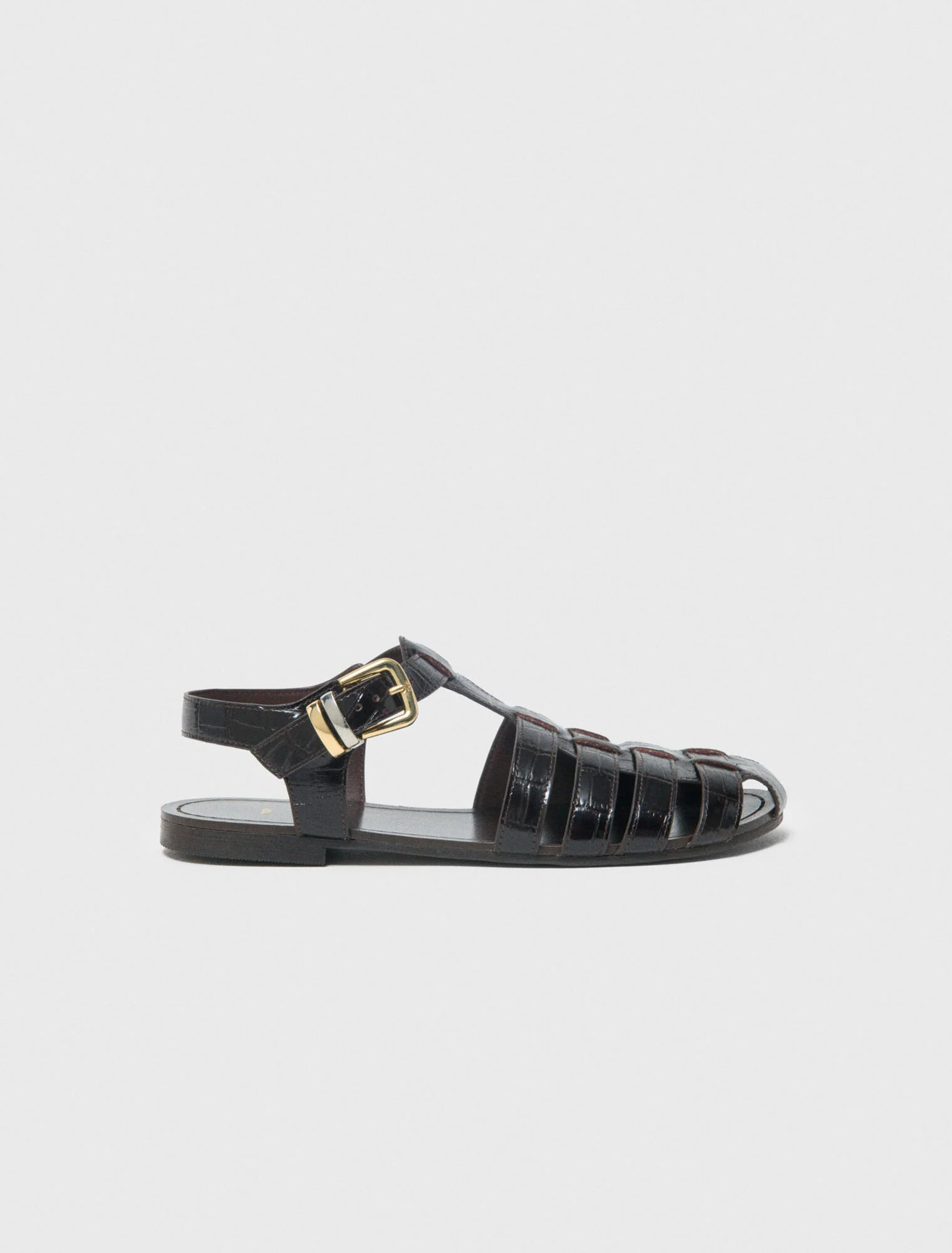 Multi-Strap Leather Sandals Brown - Image 5