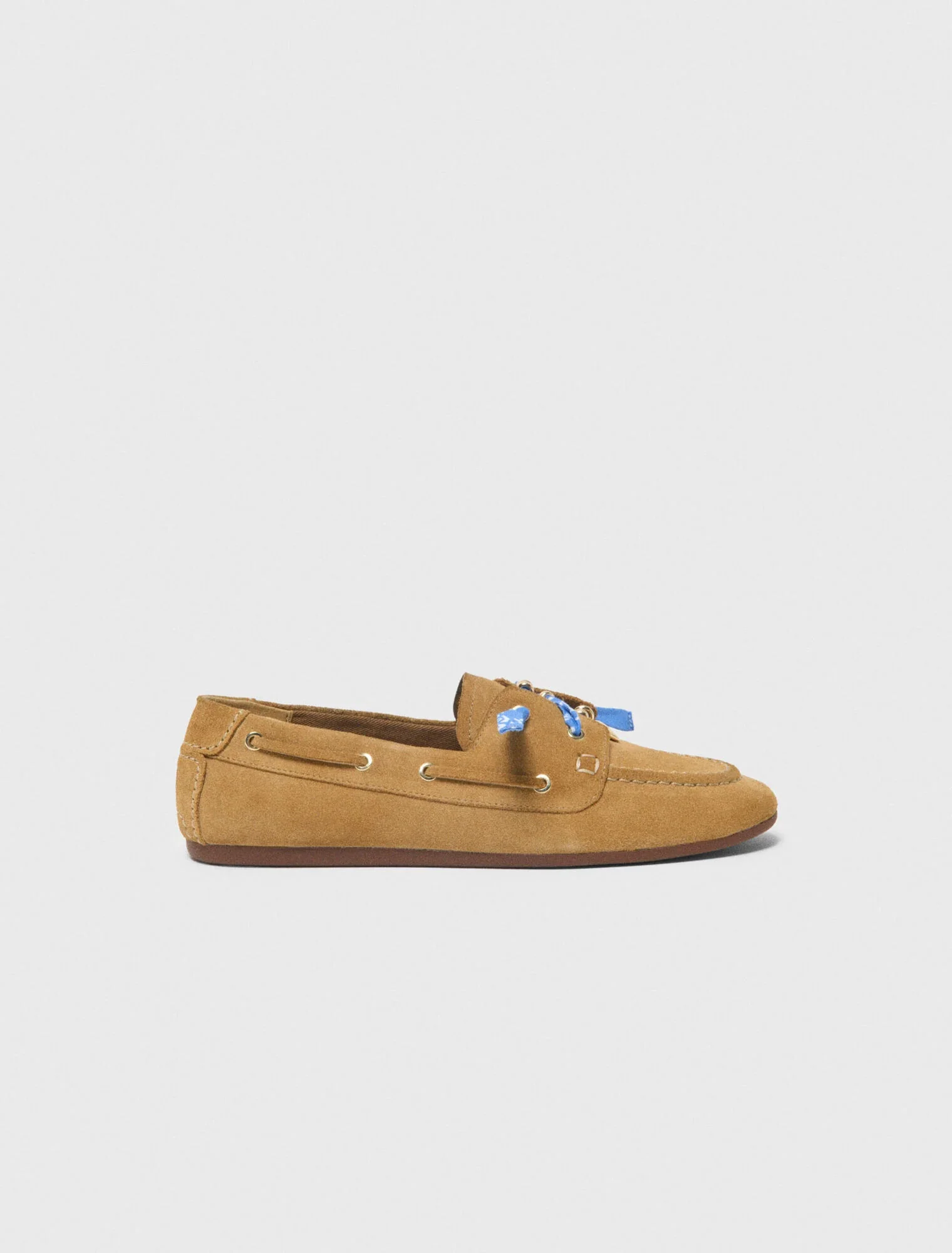 Suede Boat Shoes Camel - Image 5